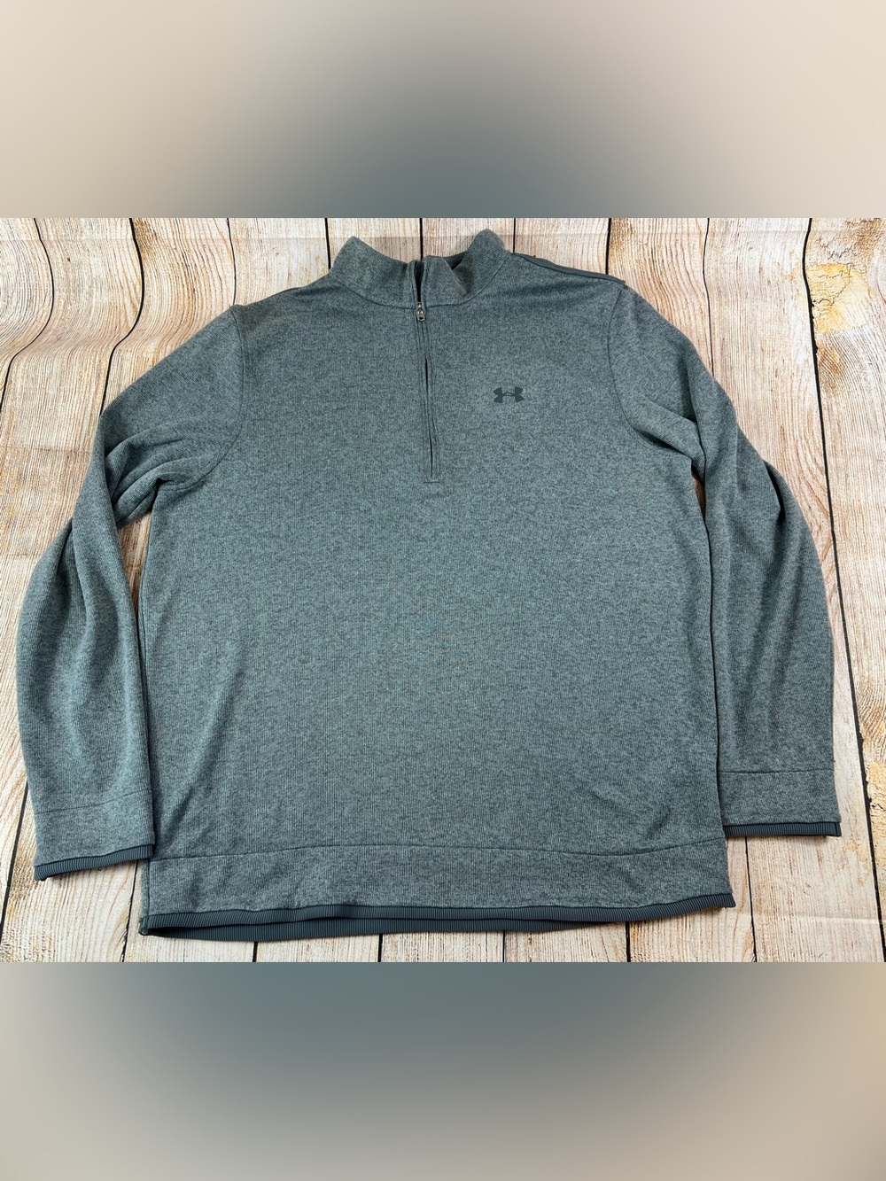 Men's UA Under Armour Storm Sweater Fleece 1/2 Zip Grey Sweatshirt Loose Size XL